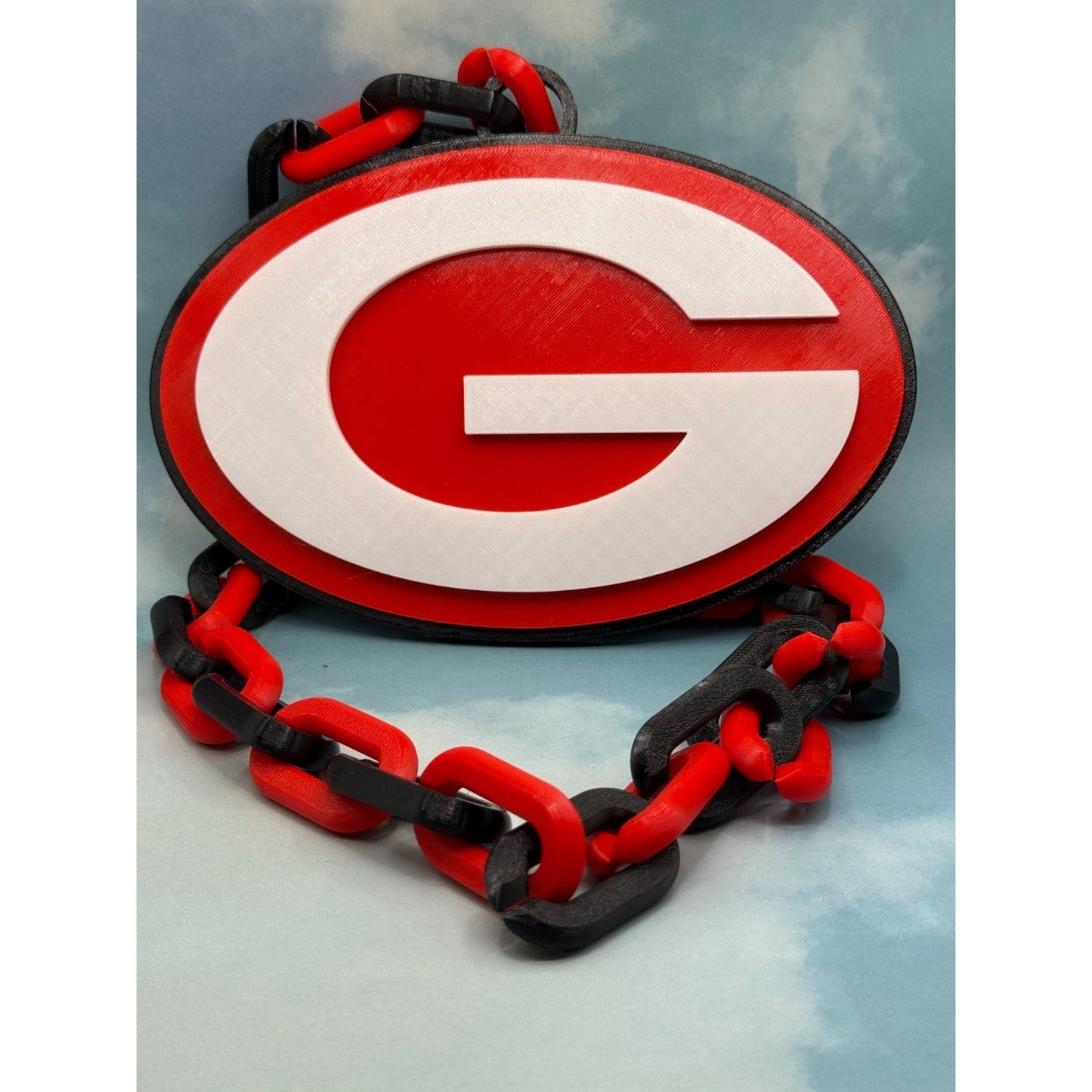 Georgia Bulldogs Logo Oversized Fan Necklace Pendant Chain