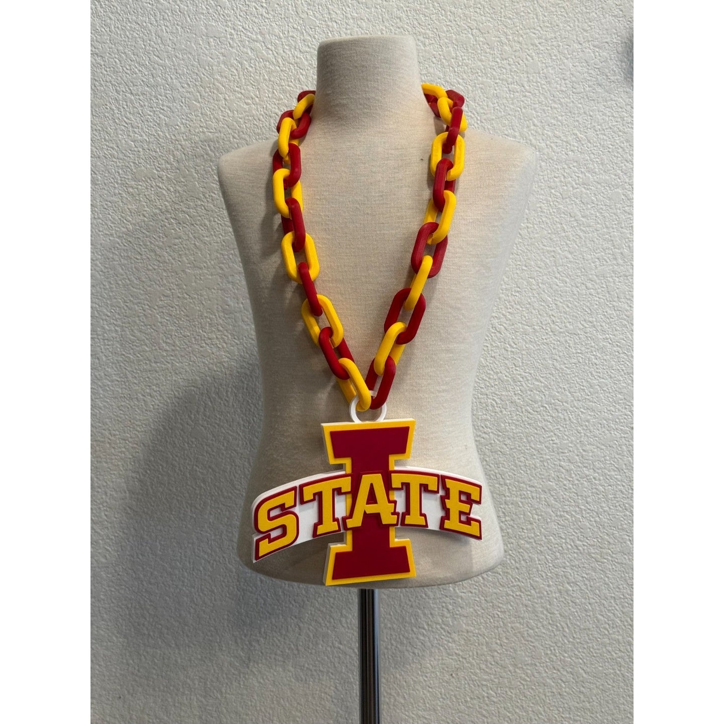 Iowa State Cyclones Oversized Logo Necklace & Fan Chain