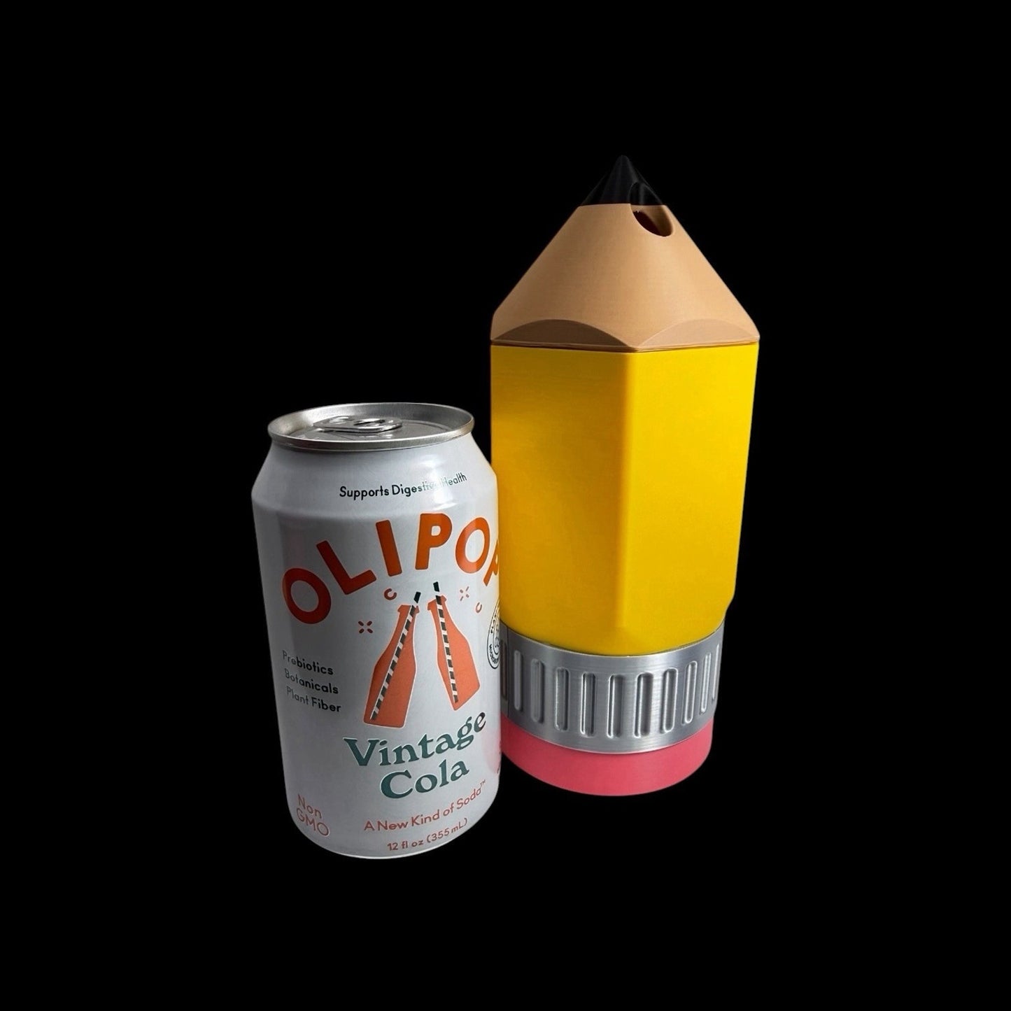 Pencil Shaped Can Cooler Fits 12oz Cans Koozie - Teachers Gift