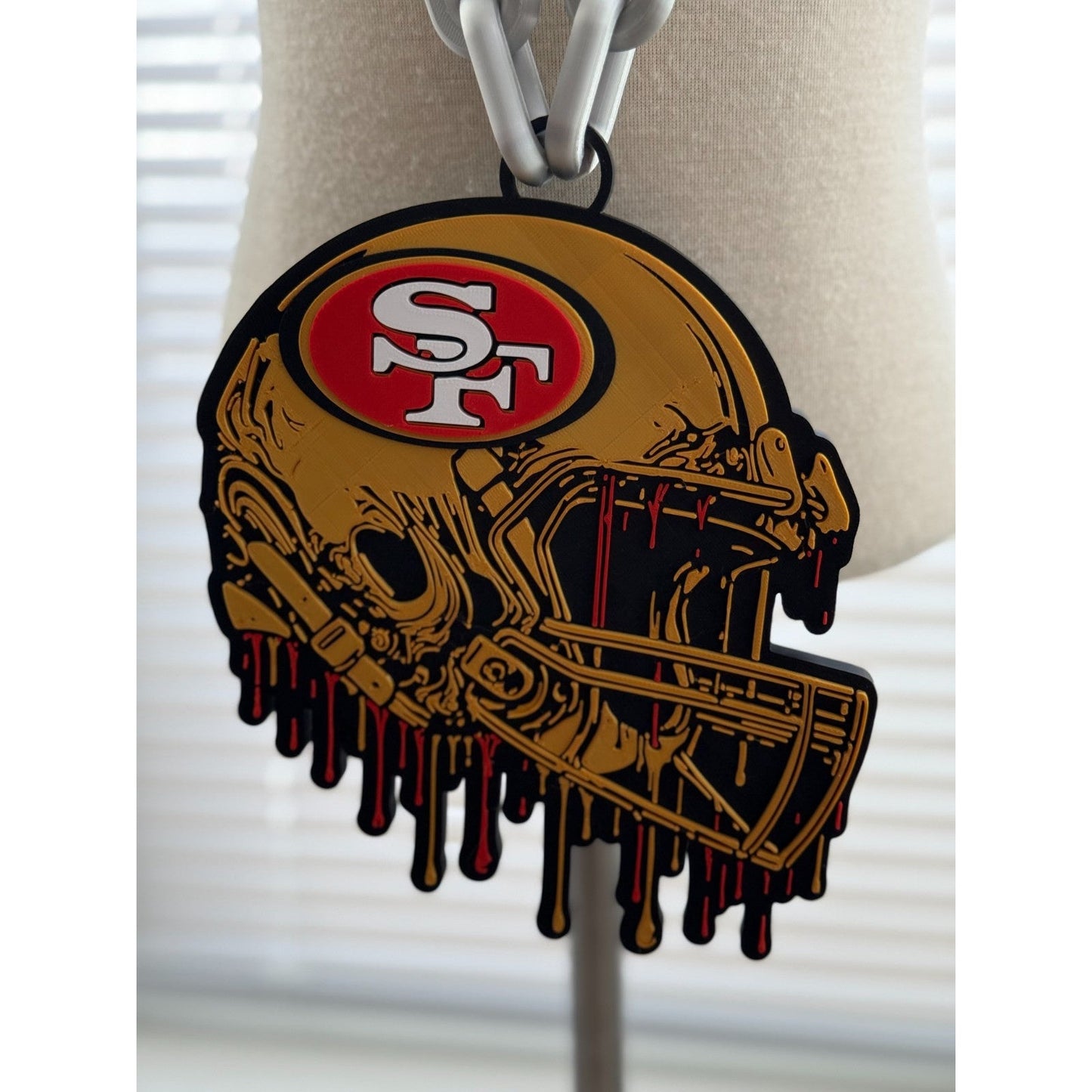 San Francisco 49ers Oversized Helmet Drip Hype Chain "NINER GANG BABY!"