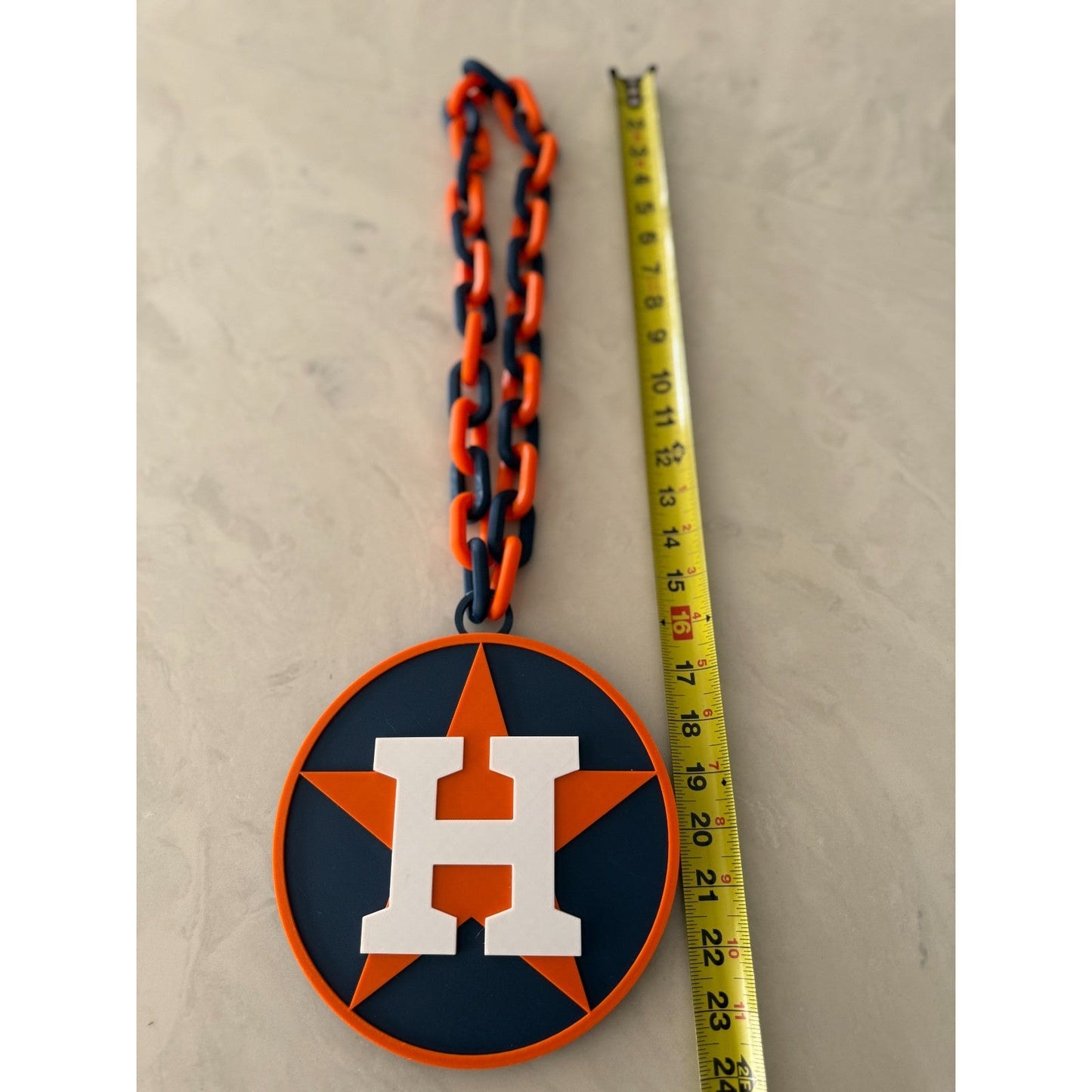 Houston Astros Oversized Fan Necklace, Pendant!