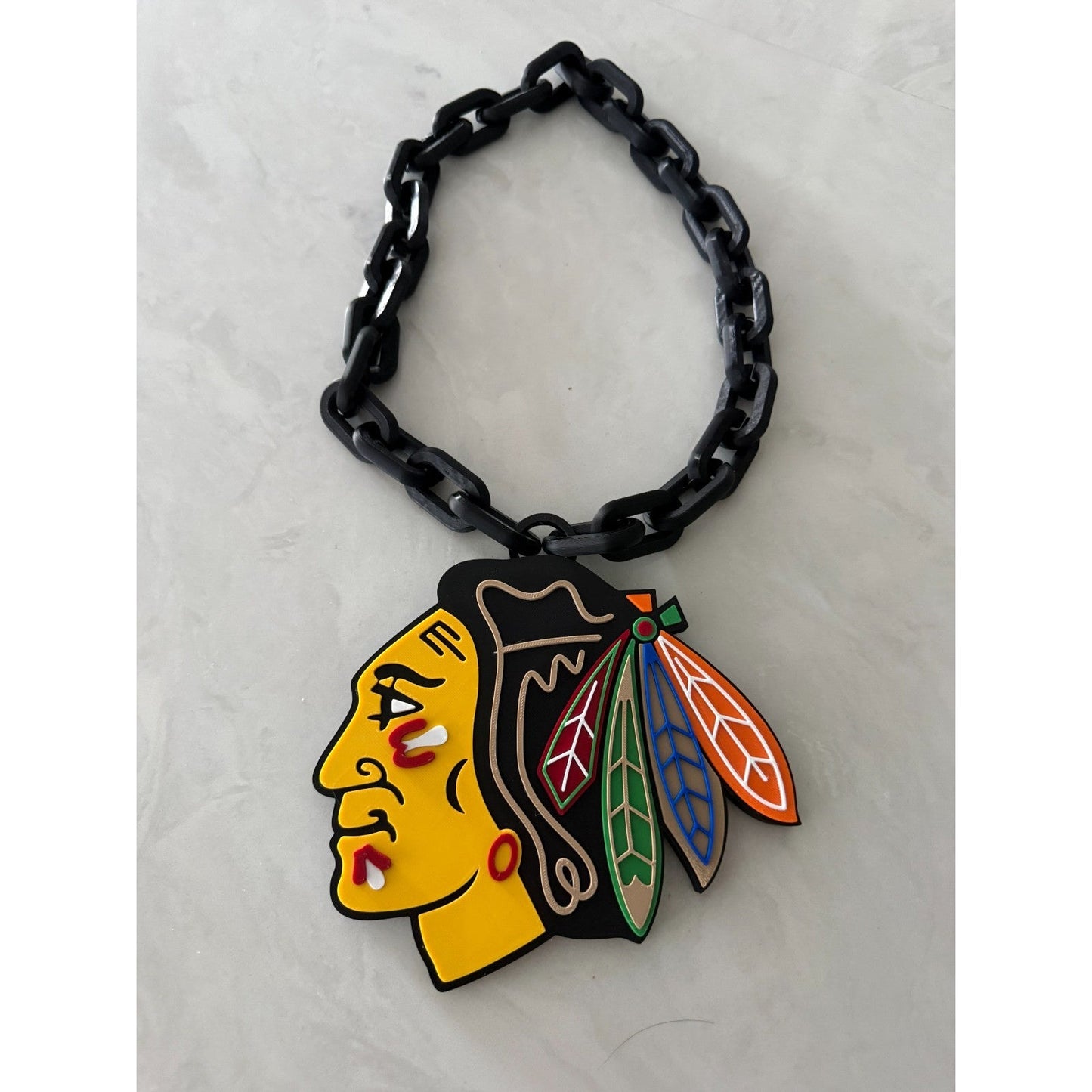 Chicago Blackhawks Oversized Fan Necklace, Hype Chain