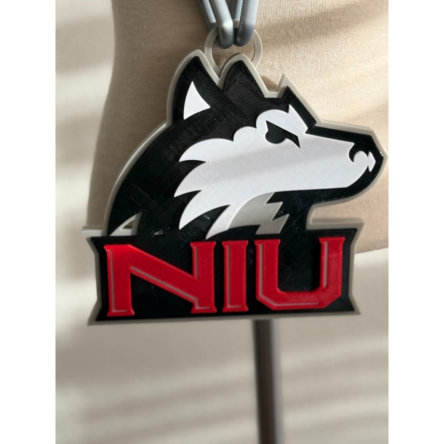 Northern Illinois Huskies Logo Oversized Necklace, Pendant Chain