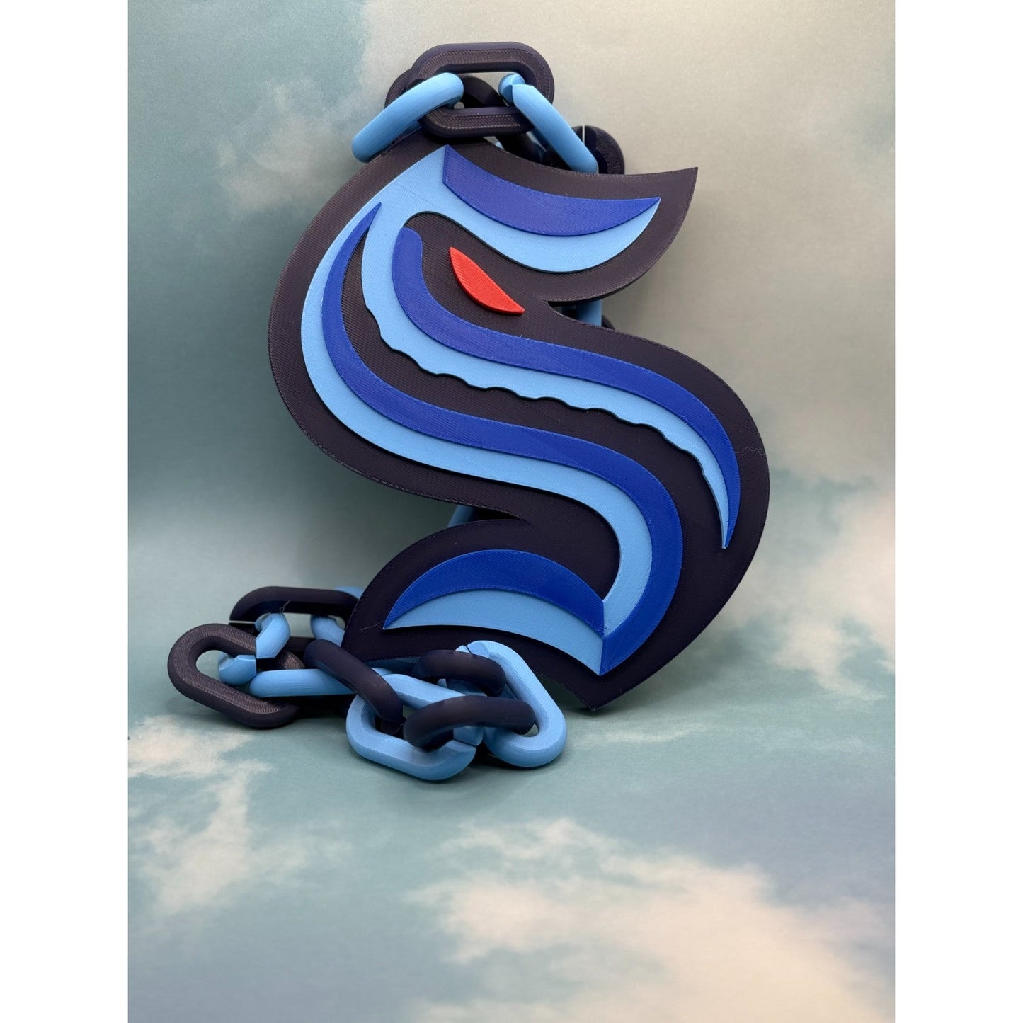 Seattle Kraken Oversized Necklace Fan Chain "Krak Heads"