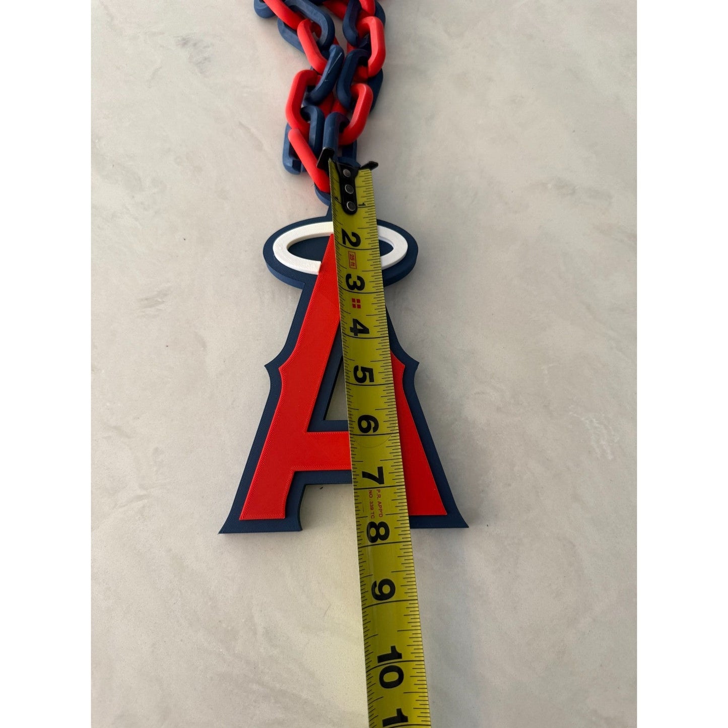 Los Angeles Angels Oversized Logo Pendant and MLB Fan Chain