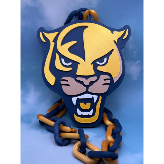 FIU Florida International Panthers Logo Oversized Necklace Pendant Chain 3D