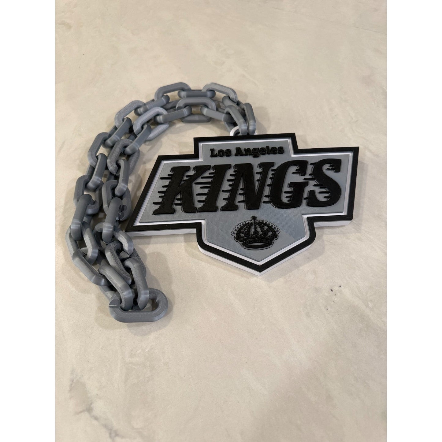 Los Angeles Kings Logo Oversized Necklace, Hype Chain. LA Kings puck!