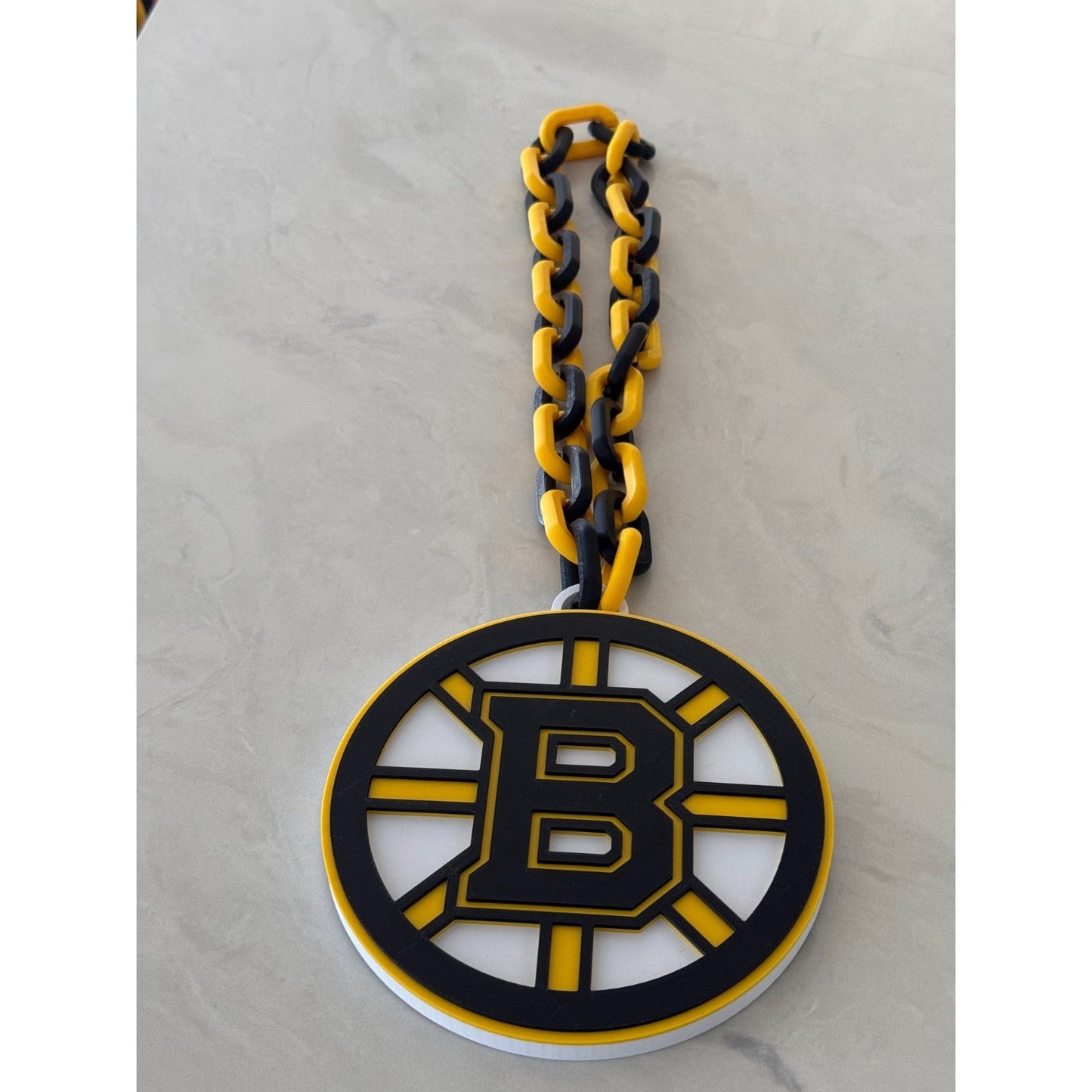 Boston Bruins Oversized Logo Necklace, Hype Chain "Fear the Bear! "