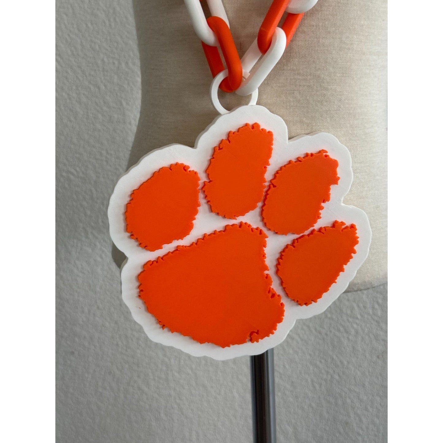 Clemson Tigers Oversized Logo Necklace,Chain