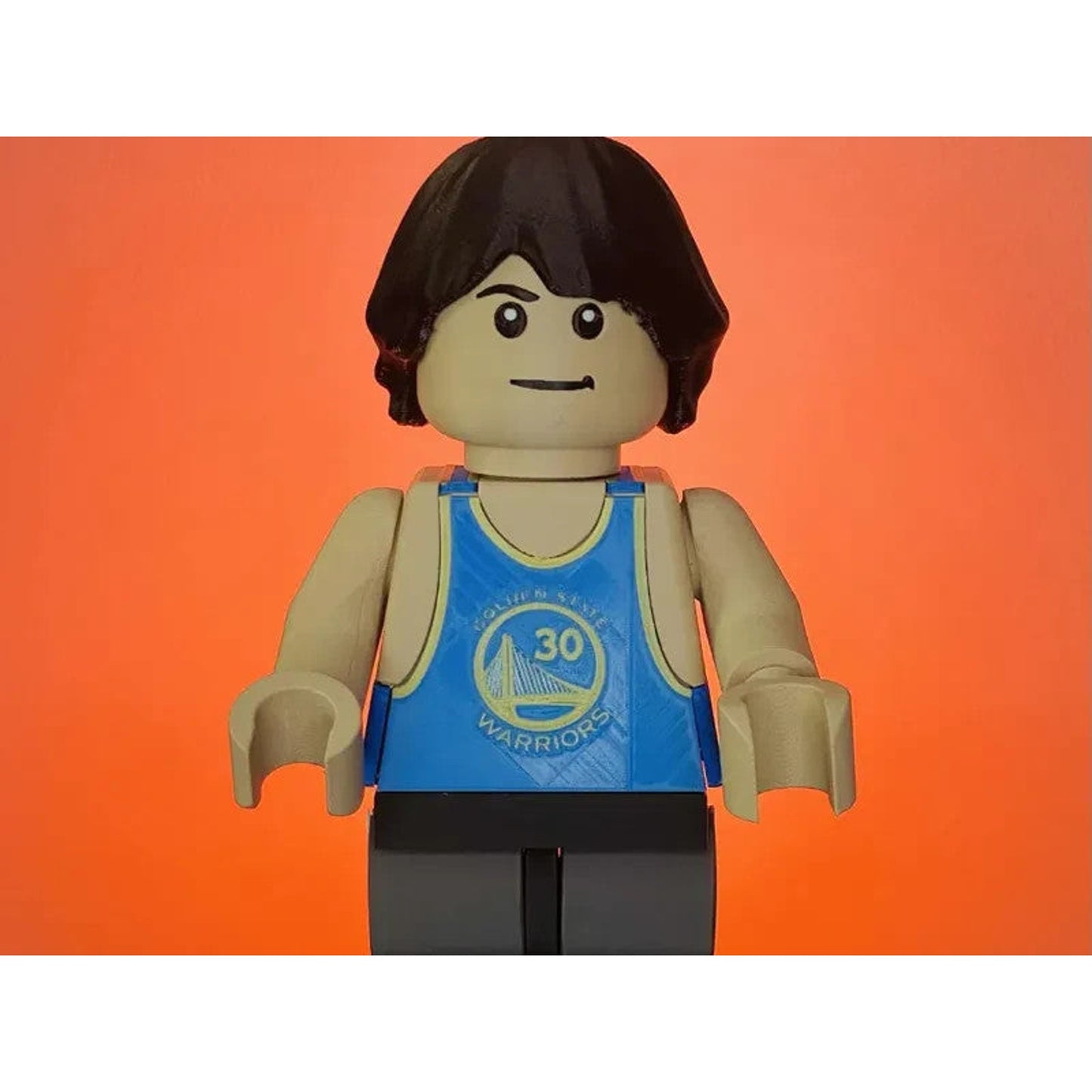 Stephen Curry Brick Figure 8 inches tall 3D Printed Lego Inspired