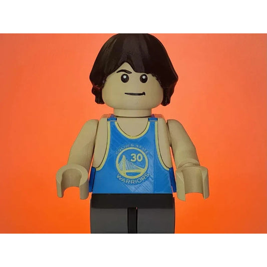 Stephen Curry Brick Figure 8 inches tall 3D Printed Lego Inspired