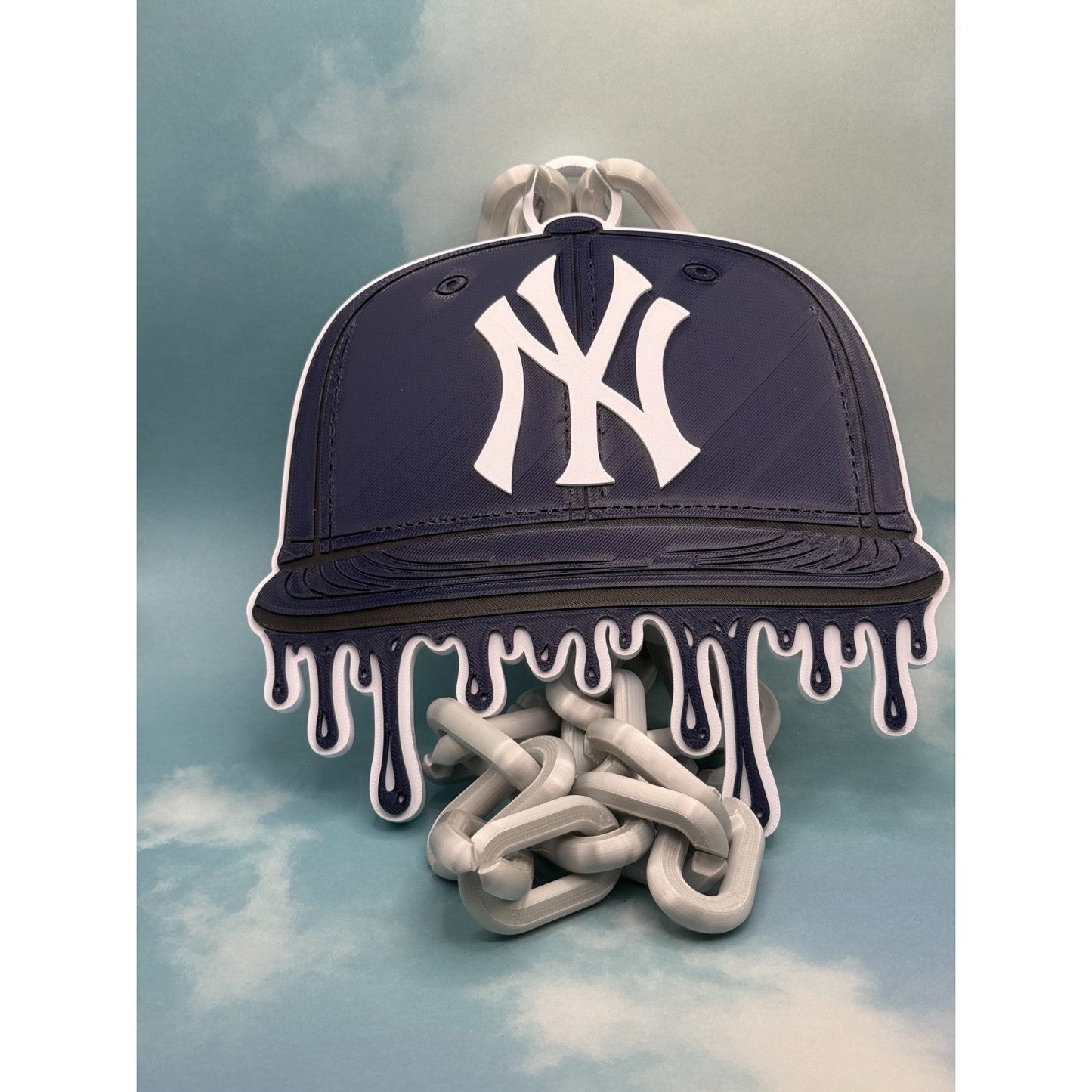 New York Yankees Drip Cap Necklace, Hype Chain Join "the Bleacher Creature,