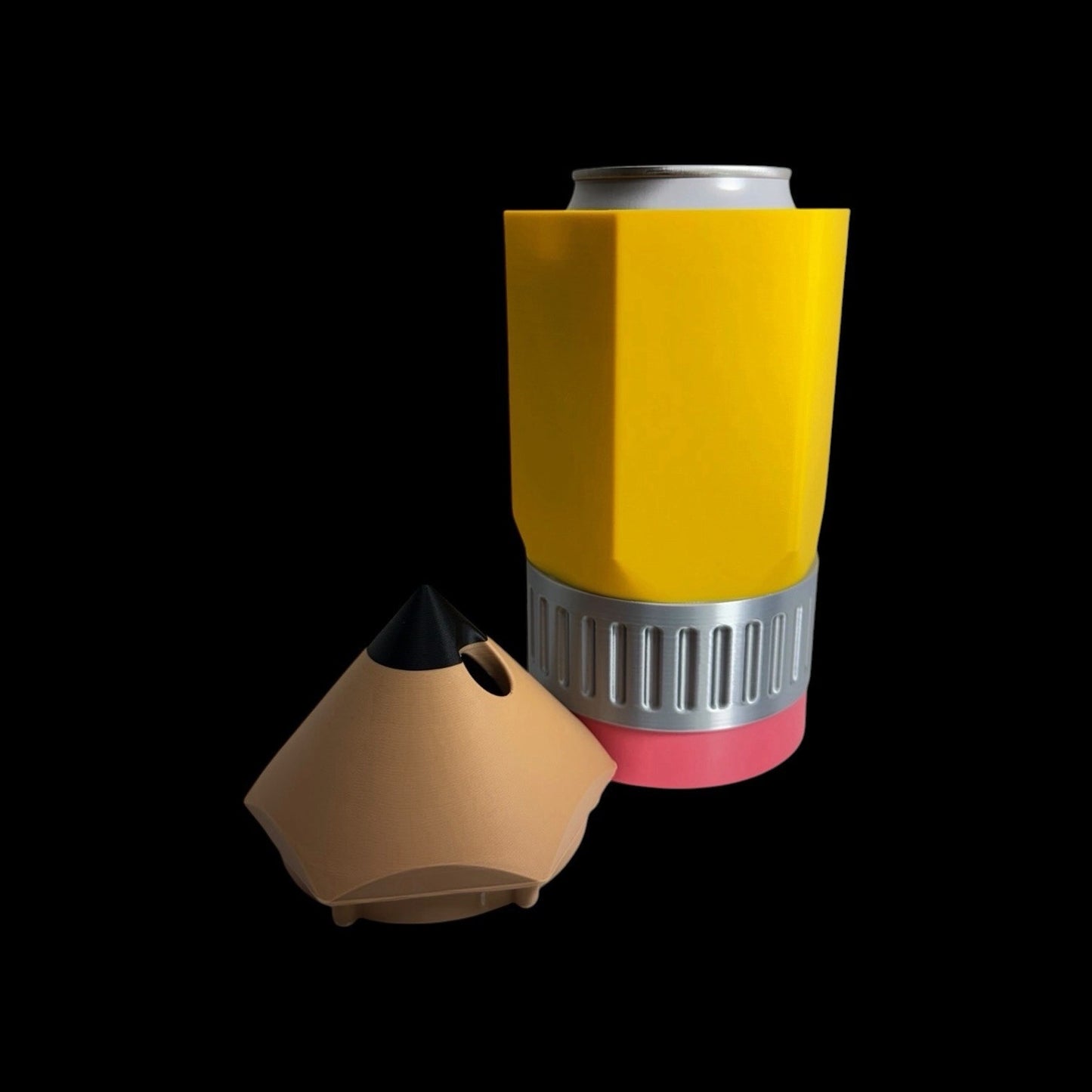 Pencil Shaped Can Cooler Fits 12oz Cans Koozie - Teachers Gift