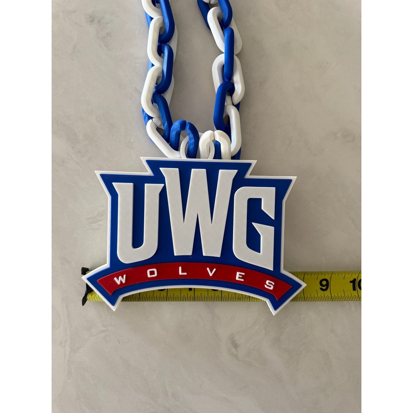 West Georgia Wolves Oversized Necklace Hype Chain Handmade