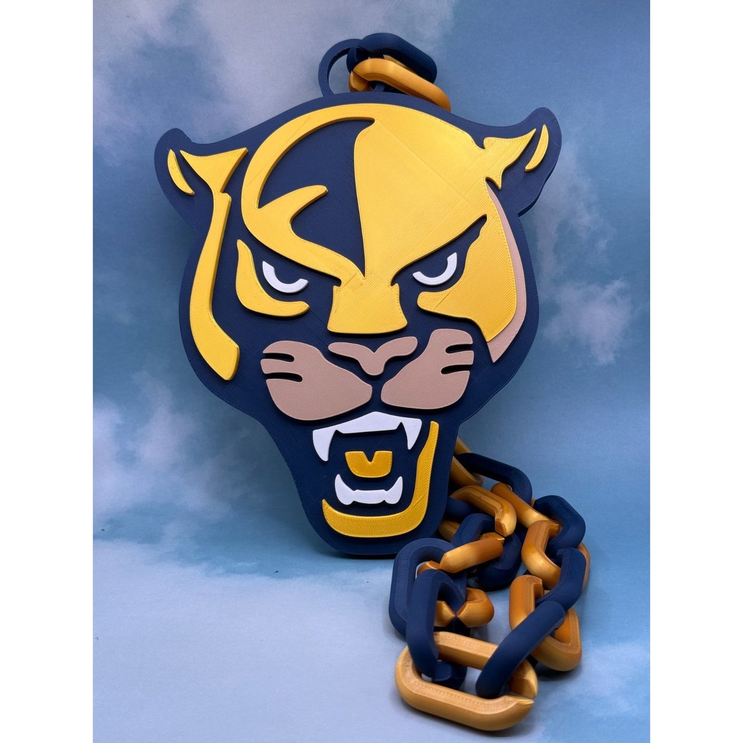 FIU Florida International Panthers Logo Oversized Necklace Pendant Chain 3D