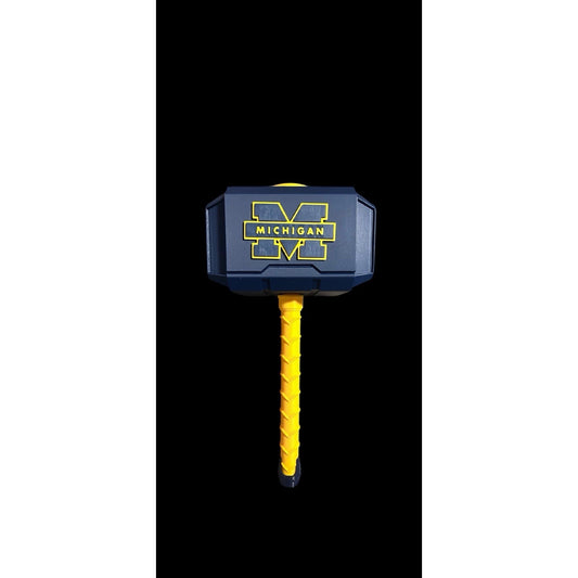 3D Printed Michigan Wolverines Thor Hammer – 14” Michigan “M” Championship