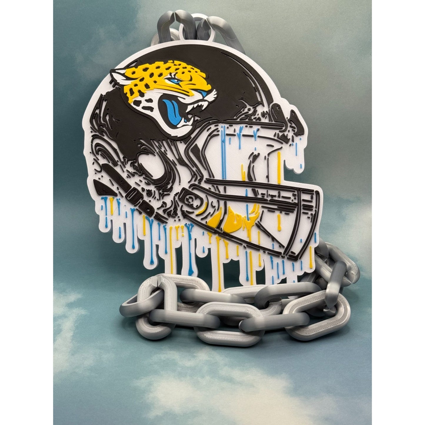Jacksonville Jaguars Helmet Drip Hype Oversized Chain "Duval"