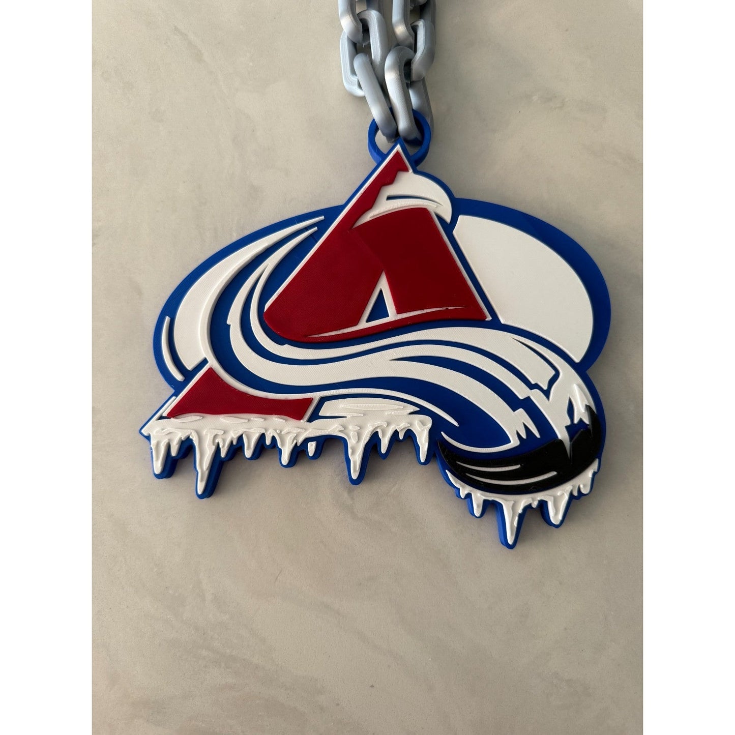 Colorado Avalanche Oversized  Drip Necklace, Hype Chain