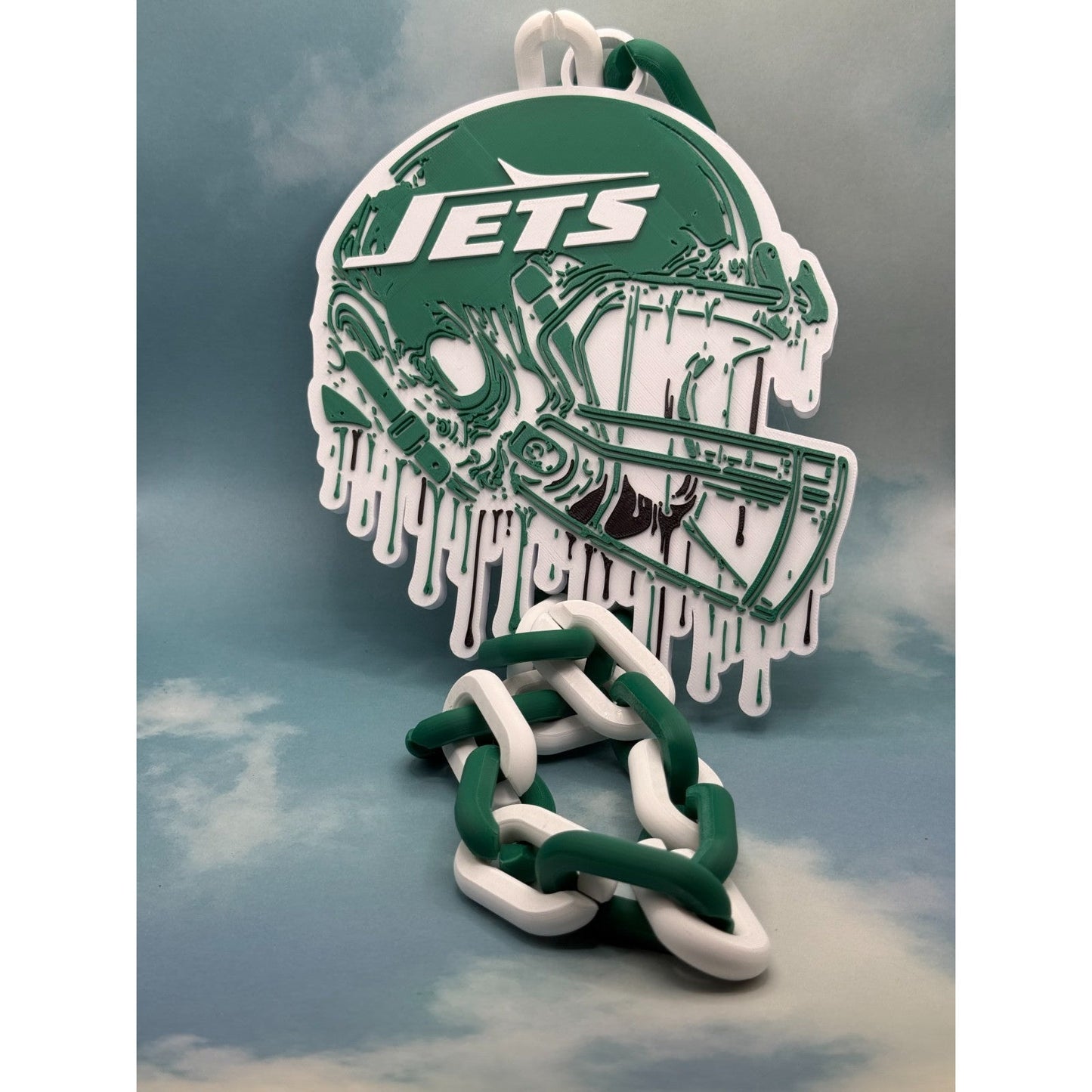 New York Jets Helmet Drip Oversized Pendant Hype Chain  “Play Like a Jet”,