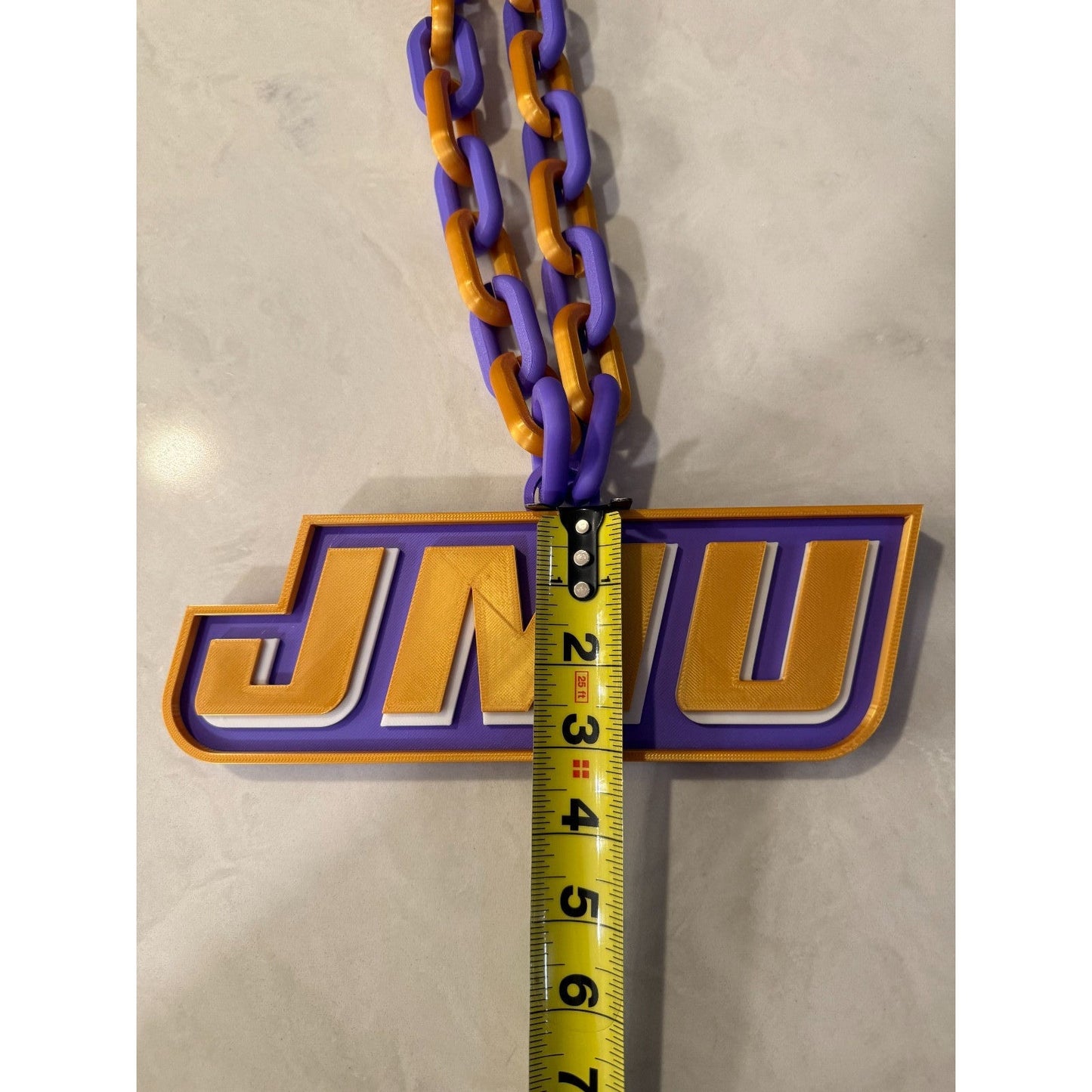 James Madison Dukes Oversized Fan Necklace Hype Chain Handmade
