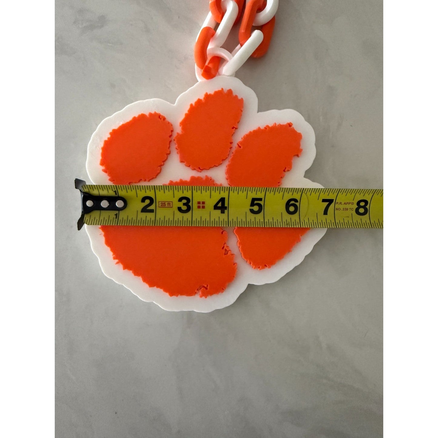 Clemson Tigers Oversized Logo Necklace,Chain