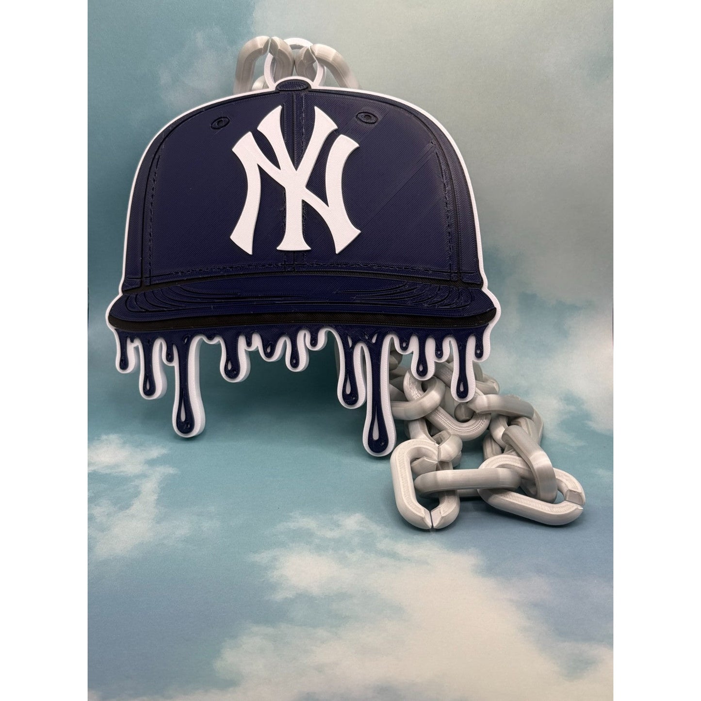 New York Yankees Drip Cap Necklace, Hype Chain Join "the Bleacher Creature,