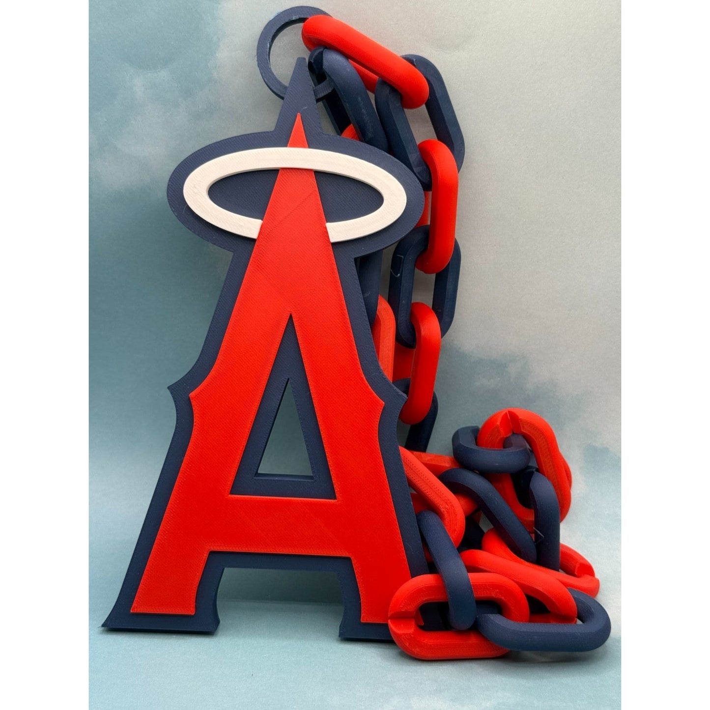 Los Angeles Angels Oversized Logo Pendant and MLB Fan Chain