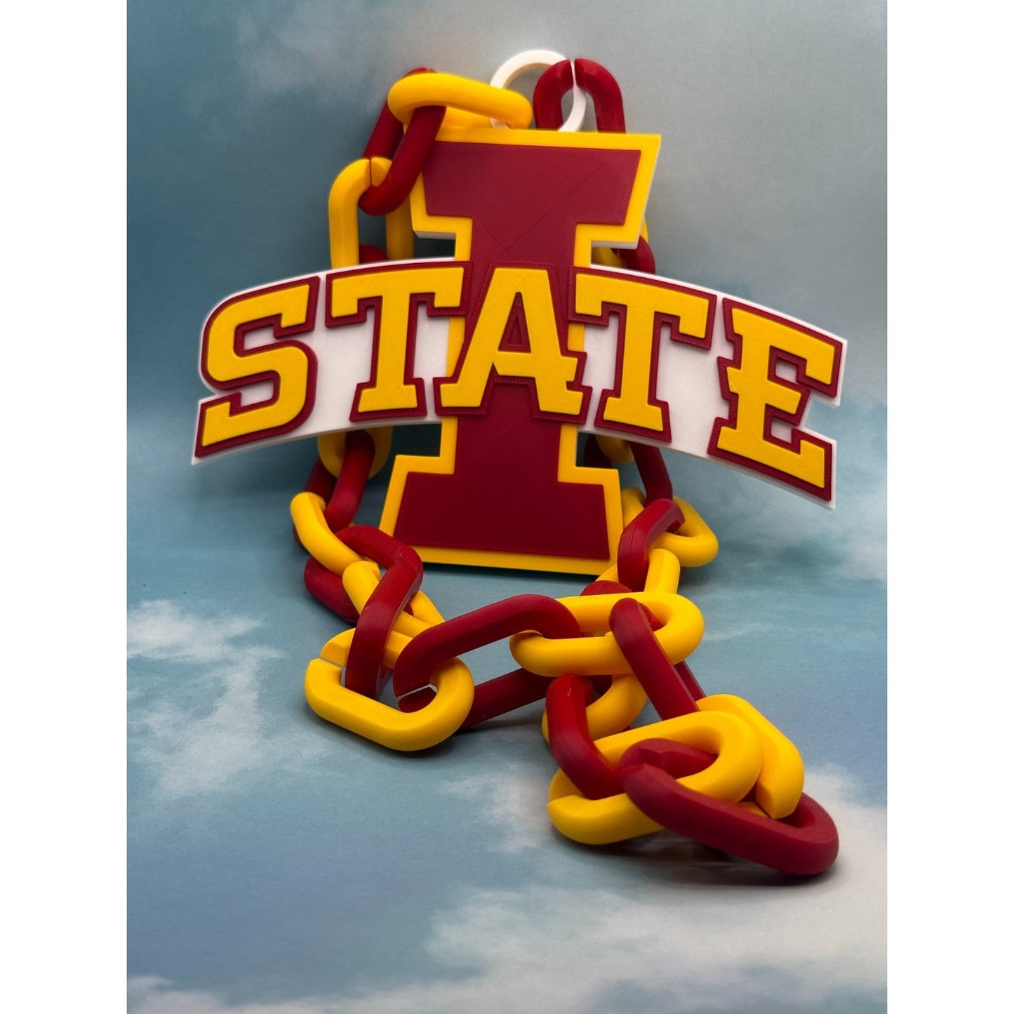 Iowa State Cyclones Oversized Logo Necklace & Fan Chain