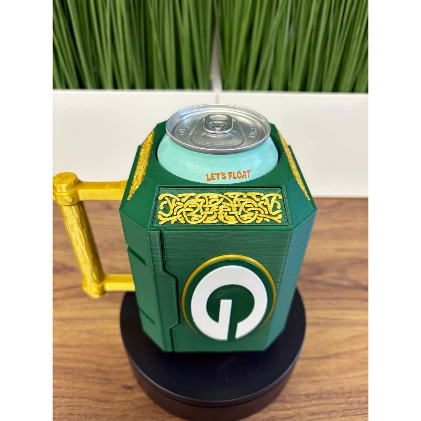3D Printed Green Bay Packers Can Holder Koozie - Fits 12oz Cans + Slim Sleeve