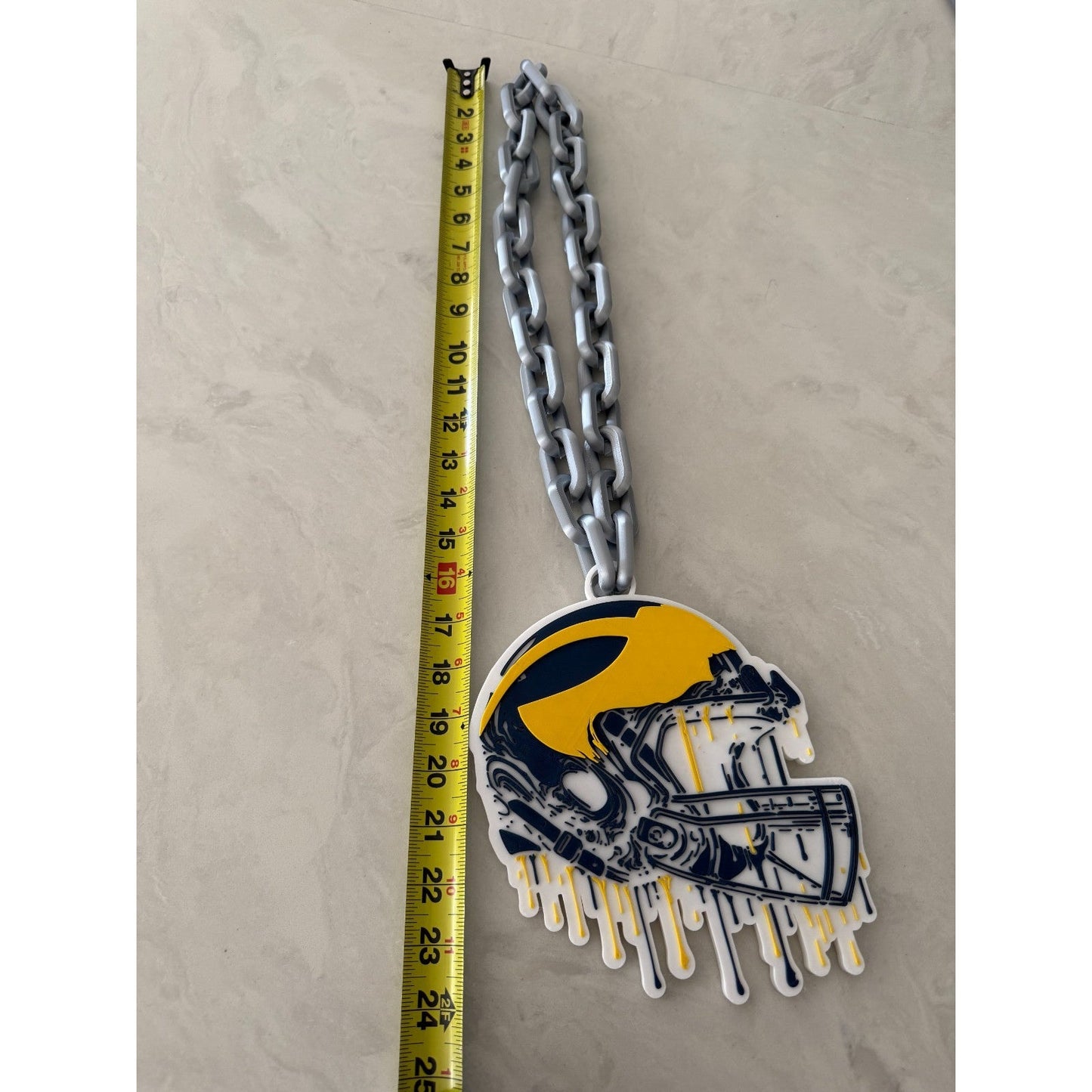 Michigan Wolverine Helmet Drip Hype Chain