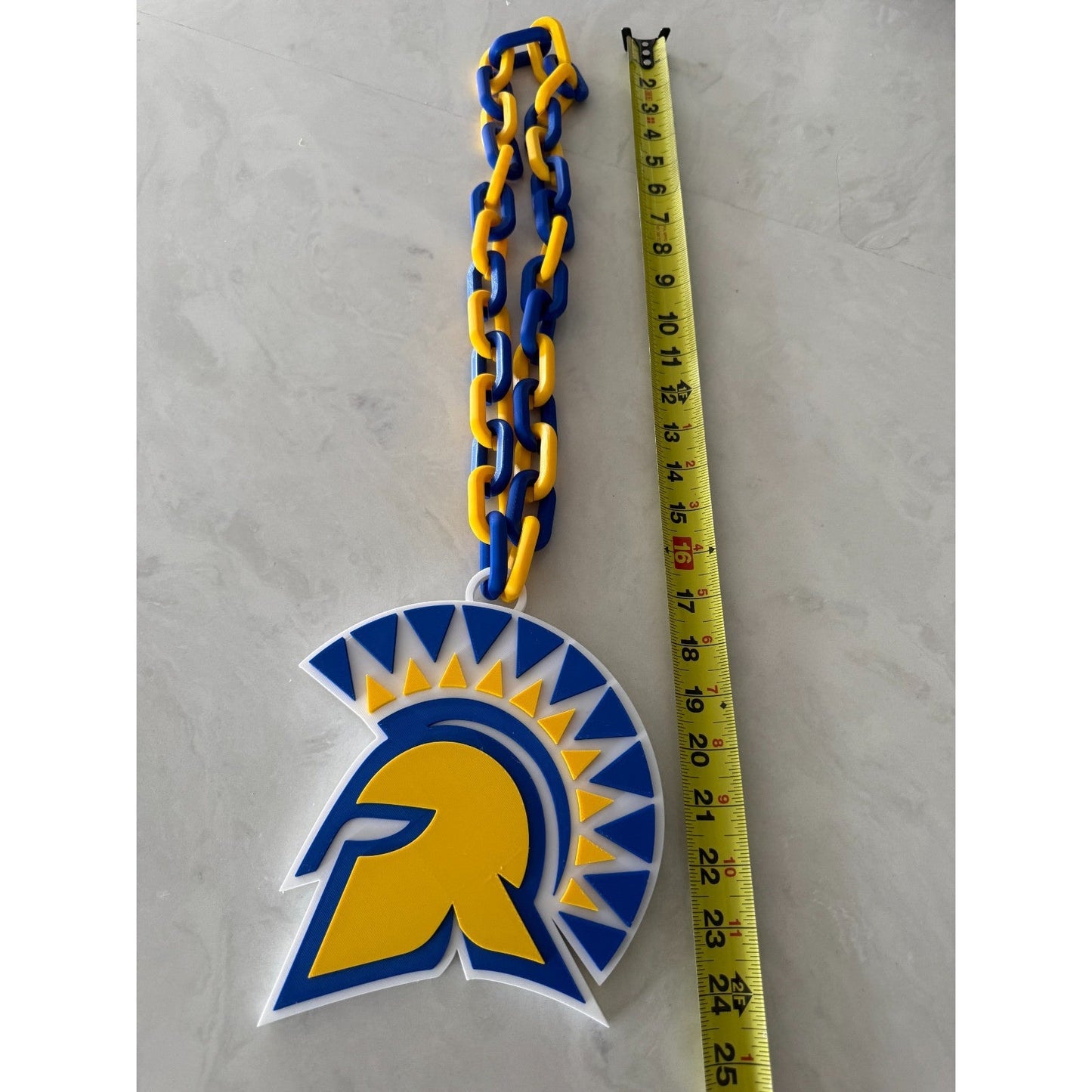 San José State Spartans Logo Oversized Necklace, Pendant Chain
