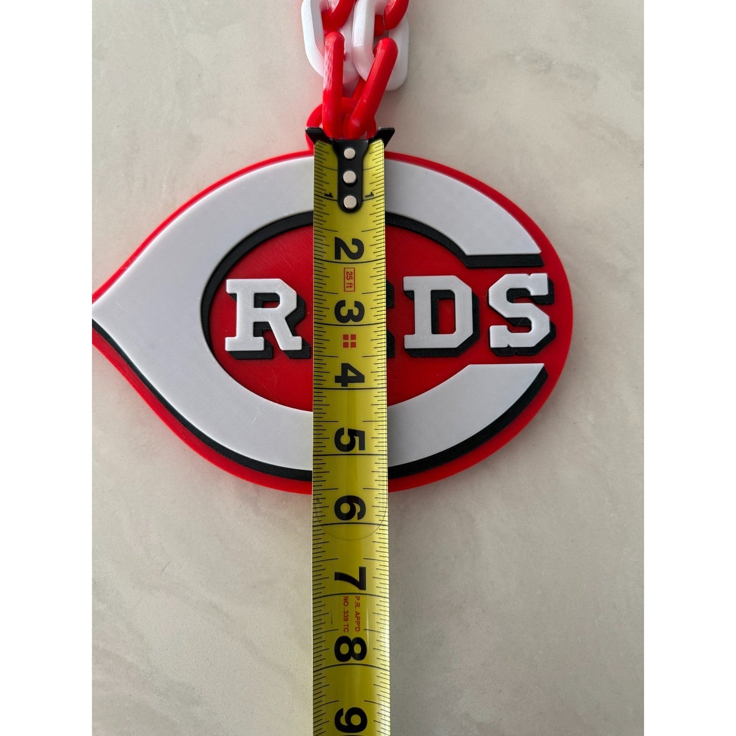 Cincinnati Reds Oversized Fan Logo Necklace Pendant 3D Printed