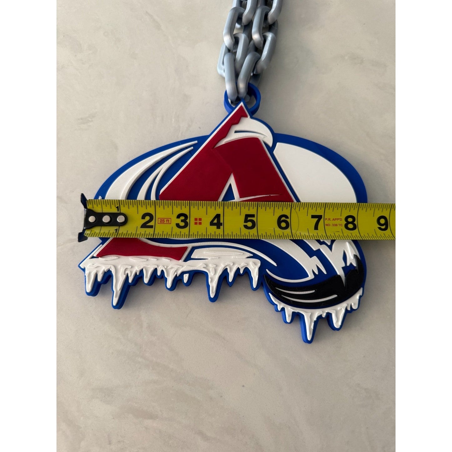 Colorado Avalanche Oversized  Drip Necklace, Hype Chain