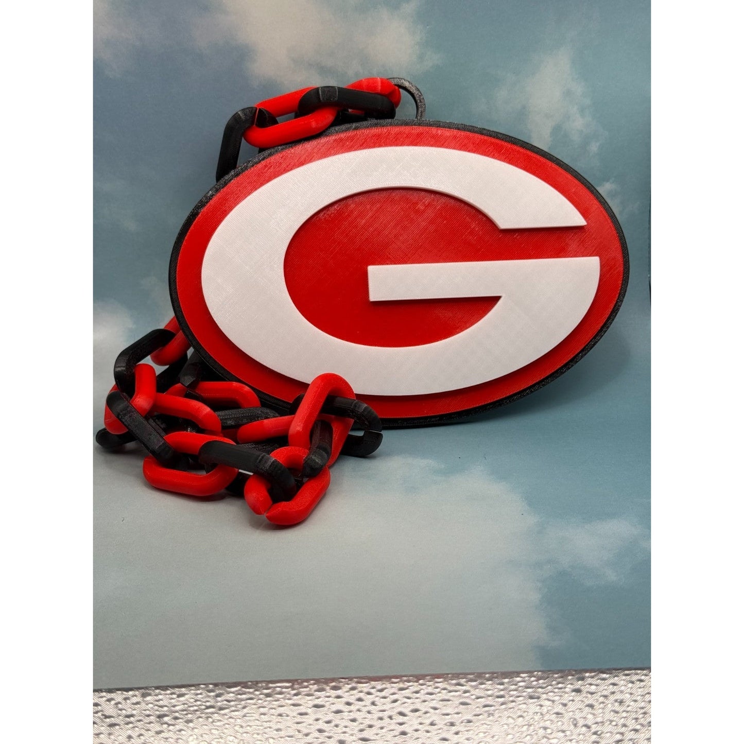 Georgia Bulldogs Logo Oversized Fan Necklace Pendant Chain