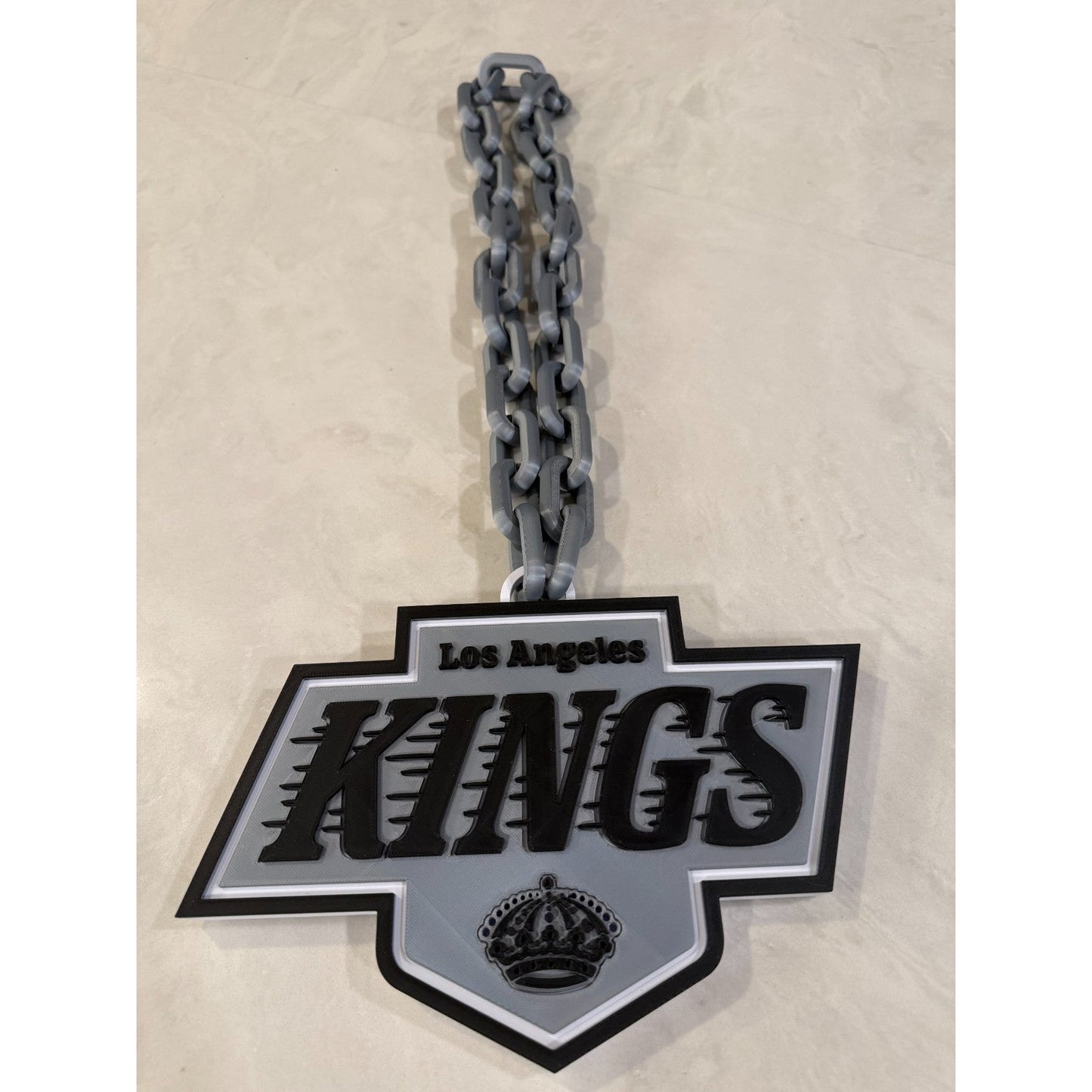 Los Angeles Kings Logo Oversized Necklace, Hype Chain. LA Kings puck!