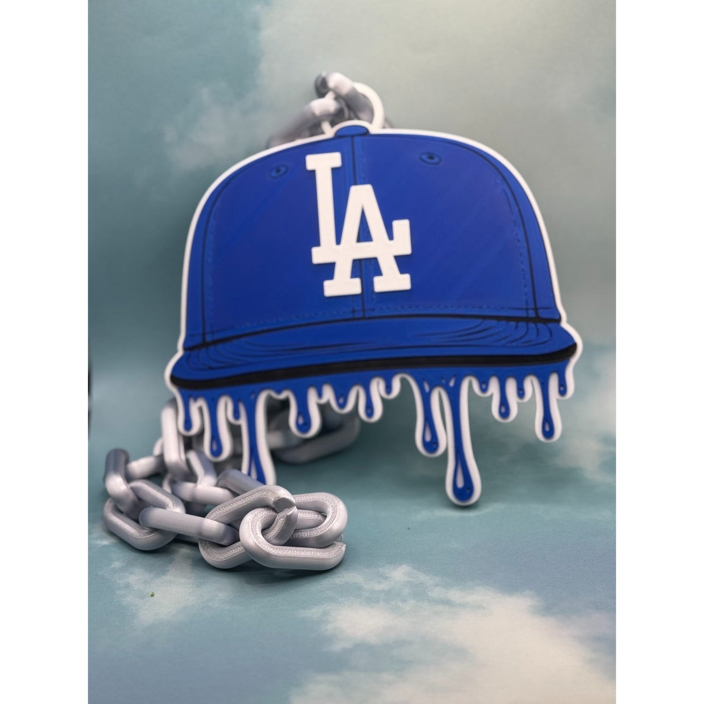 Los Angeles Dodgers Drip Cap Hype Chain, Necklace " Dodger Blue"