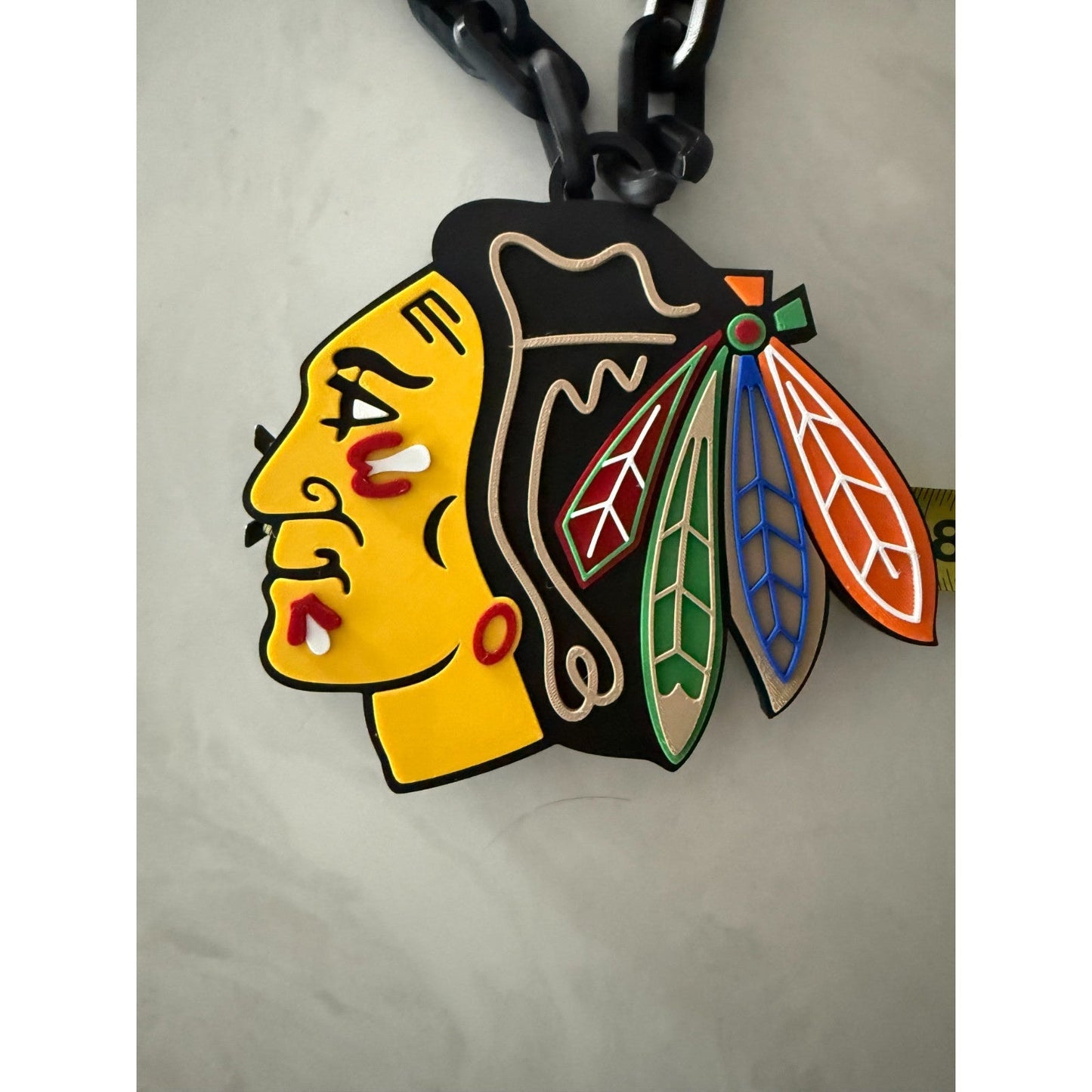 Chicago Blackhawks Oversized Fan Necklace, Hype Chain