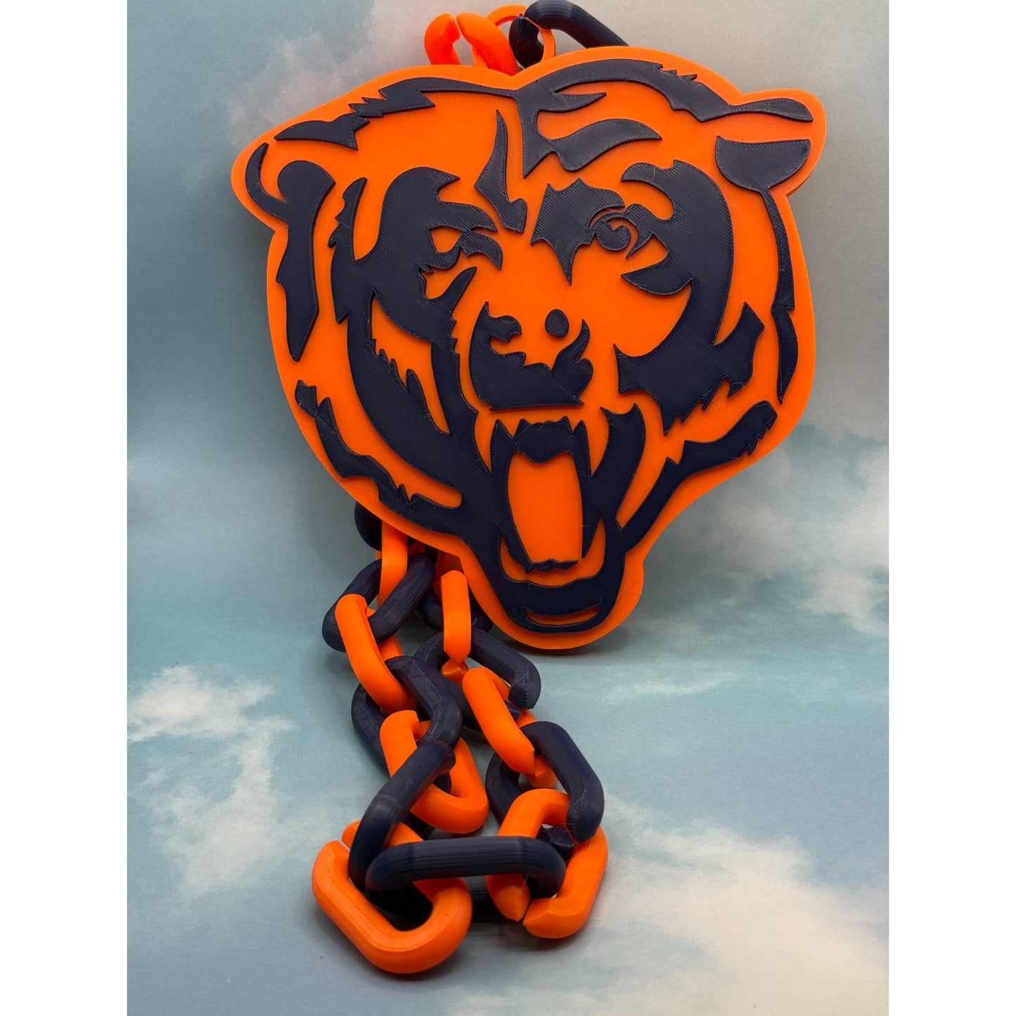 "Chicago Bears Oversized Logo chain necklace Support "Bears Nation "