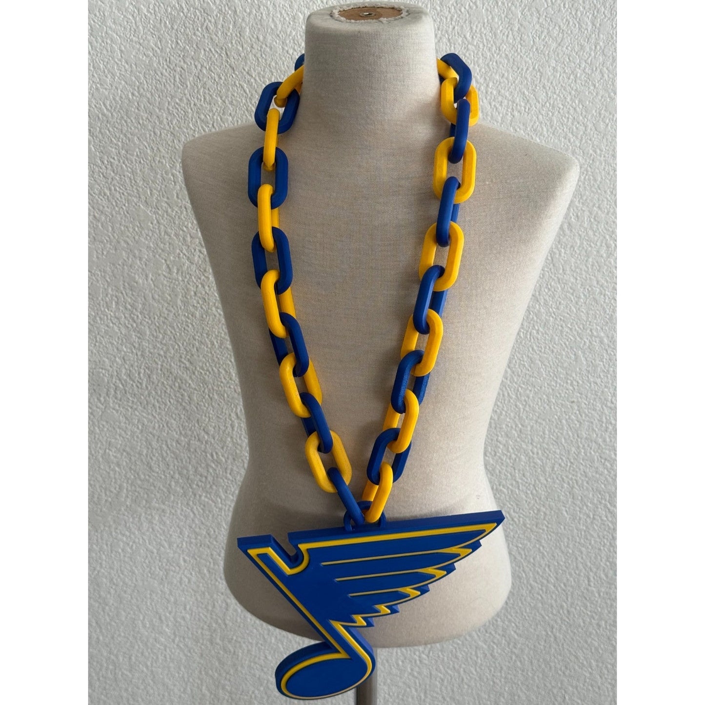 St. Louis Blues Oversized Logo Necklace, Hype Chain Bleed Blue!