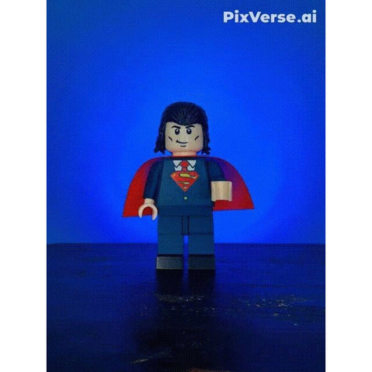 Superdad Brick Figure 8 inches tall 3D Printed Lego Inspired