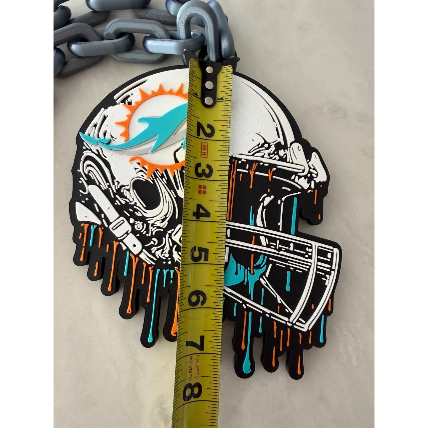Miami Dolphins Helmet Logo Fan Drip Hype Chain