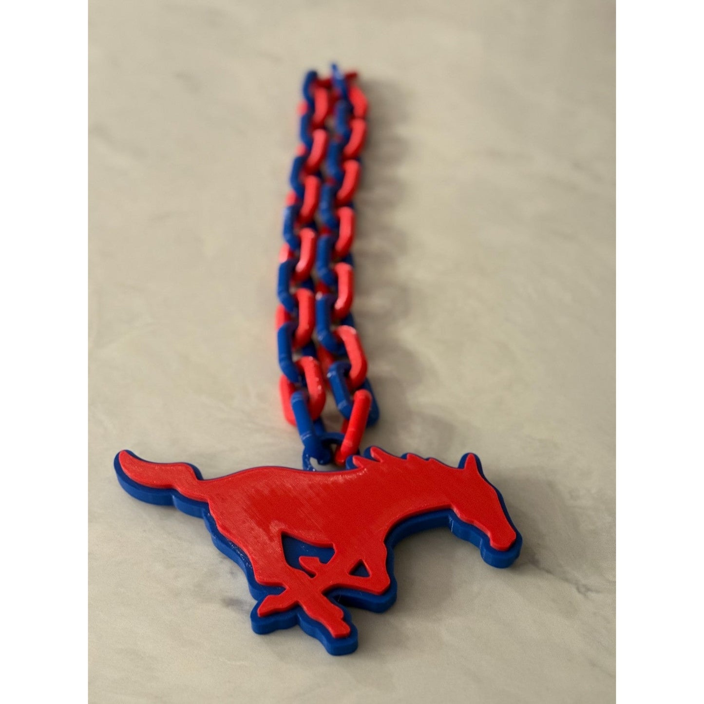 Southern Methodist University Mustangs Oversized Necklace, Chain