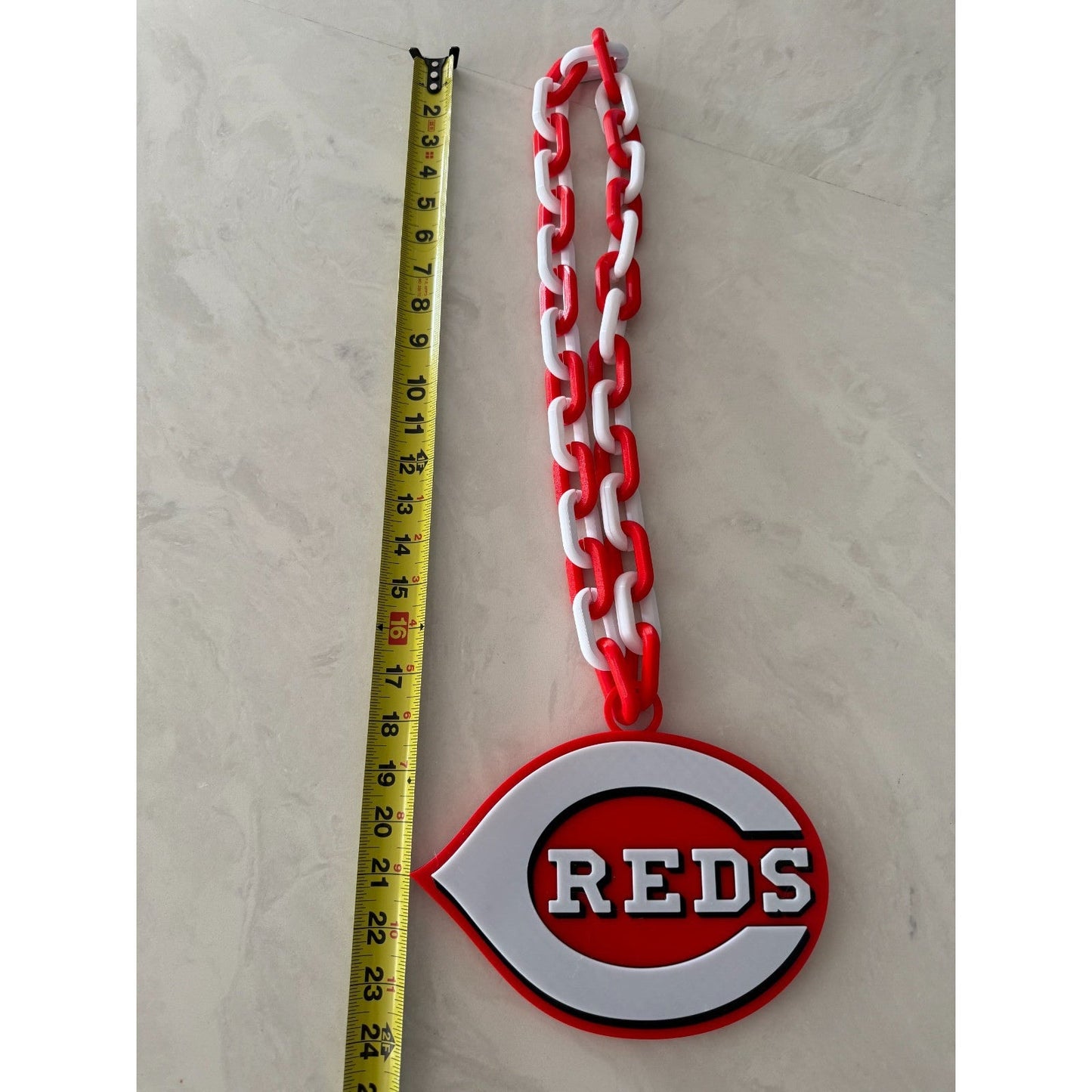 Cincinnati Reds Oversized Fan Logo Necklace Pendant 3D Printed