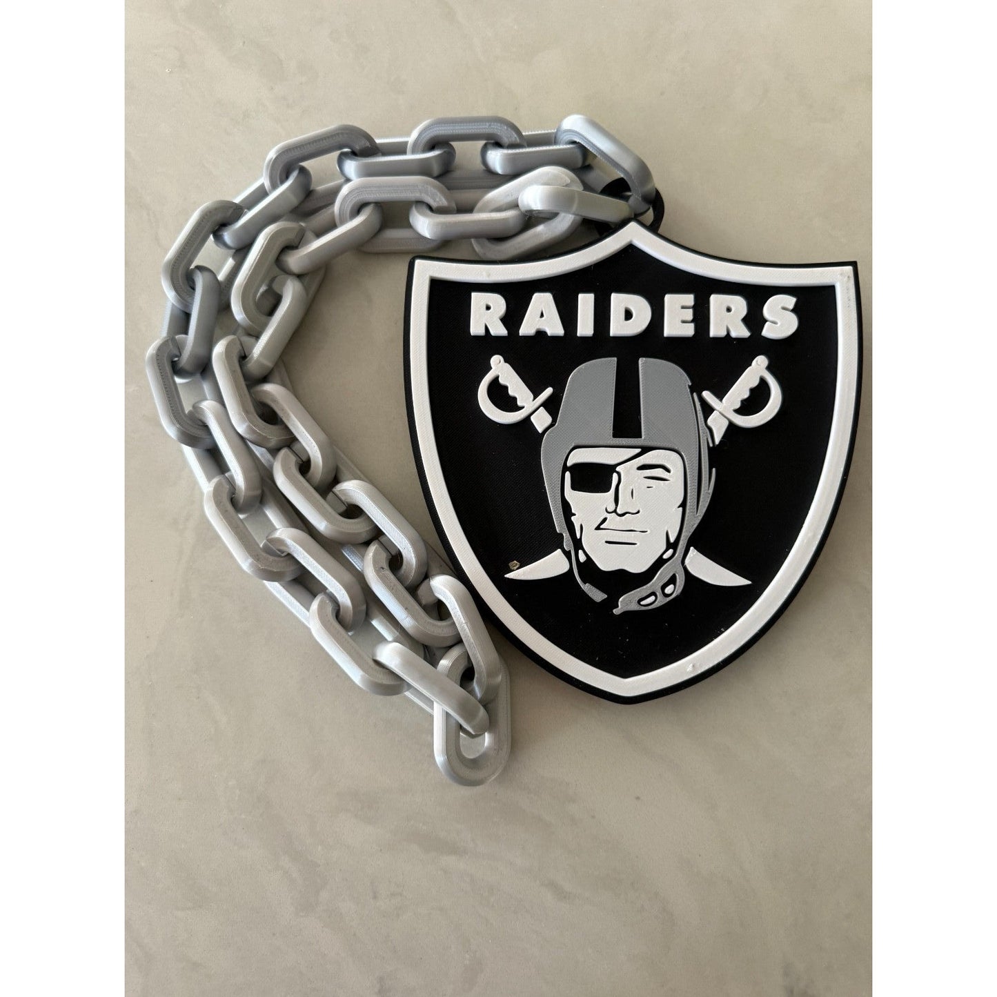 Las Vegas Raiders Oversized Chain Necklace "Raider Nation"