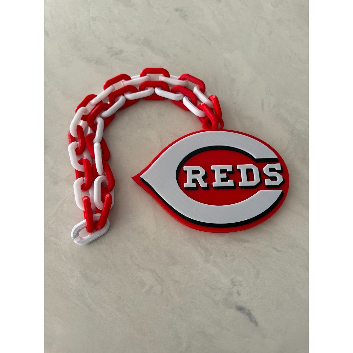 Cincinnati Reds Oversized Fan Logo Necklace Pendant 3D Printed