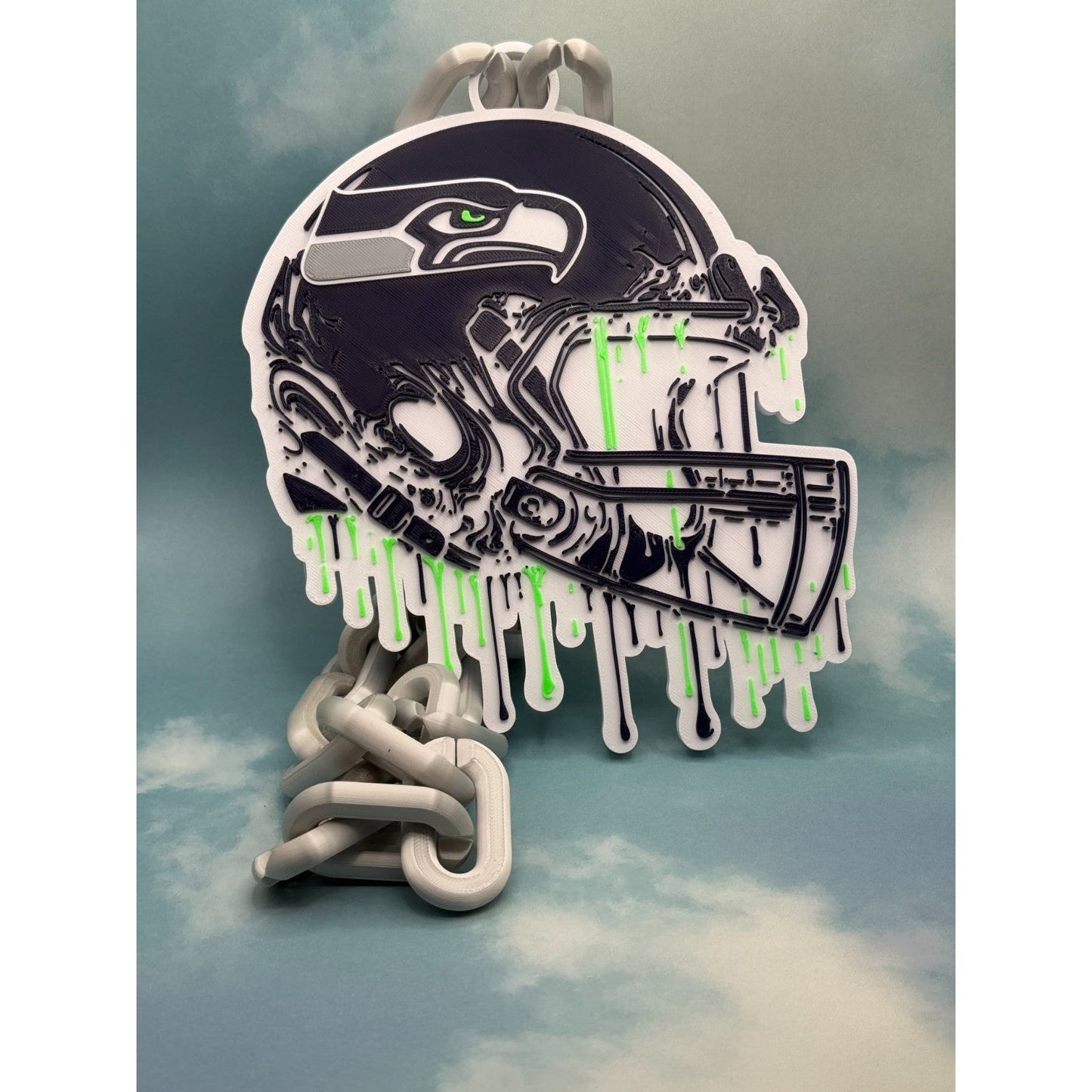 Seattle Seahawks Helmet Drip Oversized Hype Chain Show Your Pride!