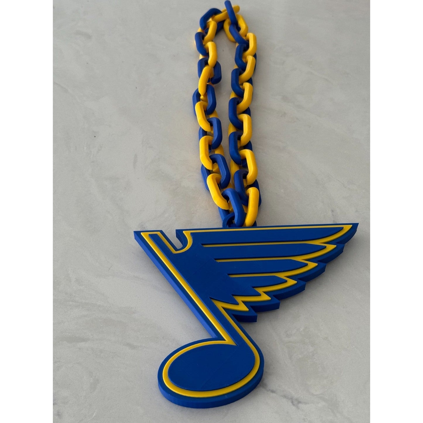 St. Louis Blues Oversized Logo Necklace, Hype Chain Bleed Blue!