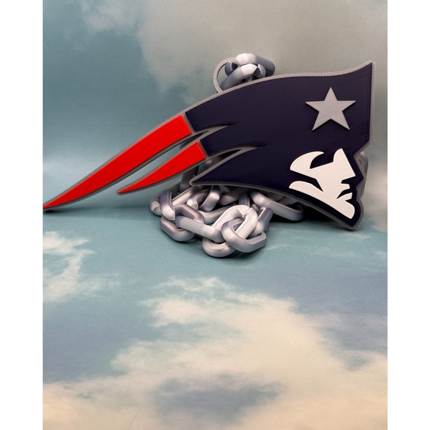 New England Patriots Oversized Hype Chain & Logo Pendant HandMade 3D Printed