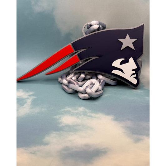 New England Patriots Oversized Hype Chain & Logo Pendant HandMade 3D Printed