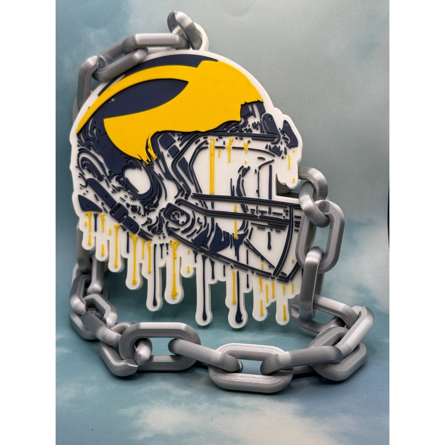 Michigan Wolverine Helmet Drip Hype Chain